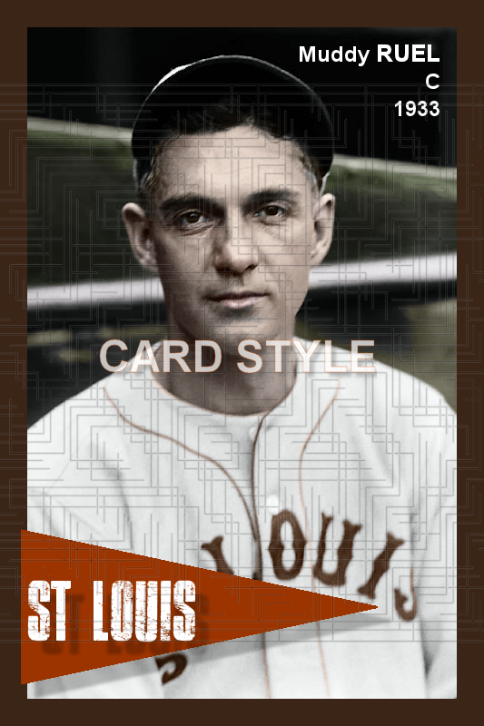Muddy Ruel - 1933 St. Louis Browns - choose a size & style