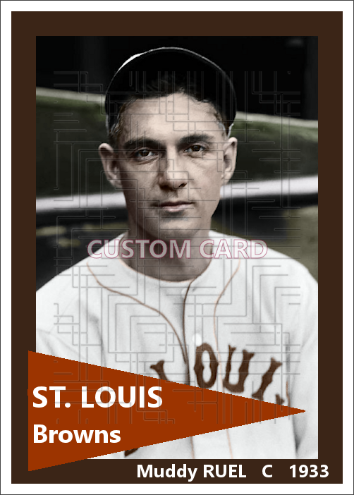 Muddy Ruel - 1933 St. Louis Browns - choose a size & style