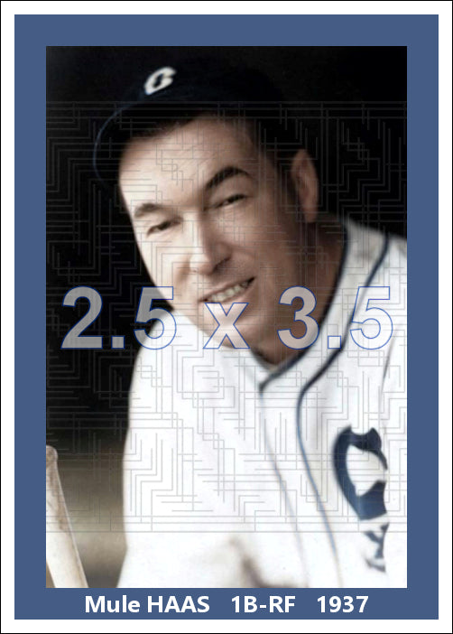 Mule Haas - 1937 Chicago White Sox - choose a size & style