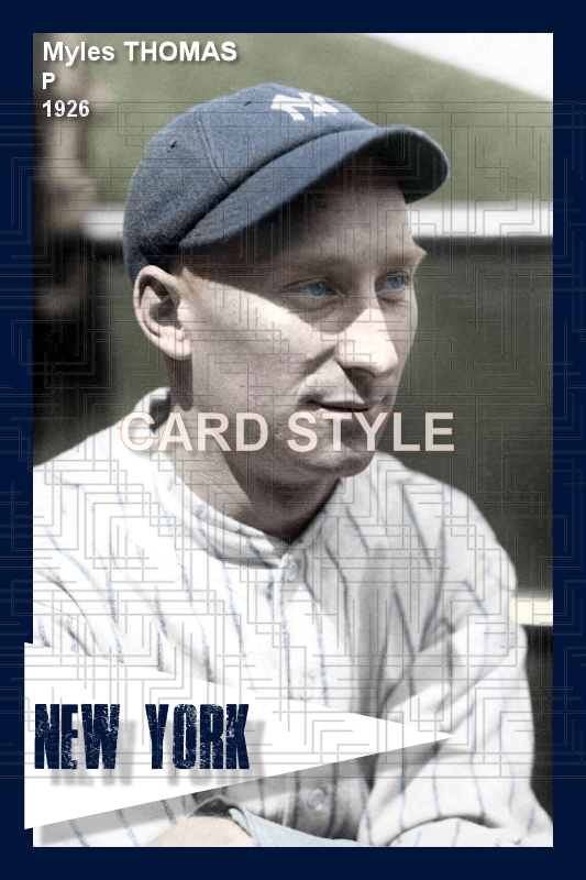 Myles Thomas - 1926 New York Yankees - choose a size & style