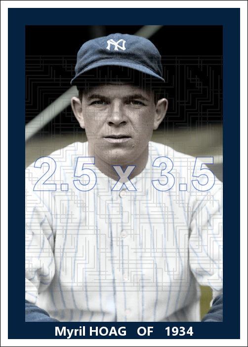Myril Hoag - 1934 New York Yankees - choose a size & style