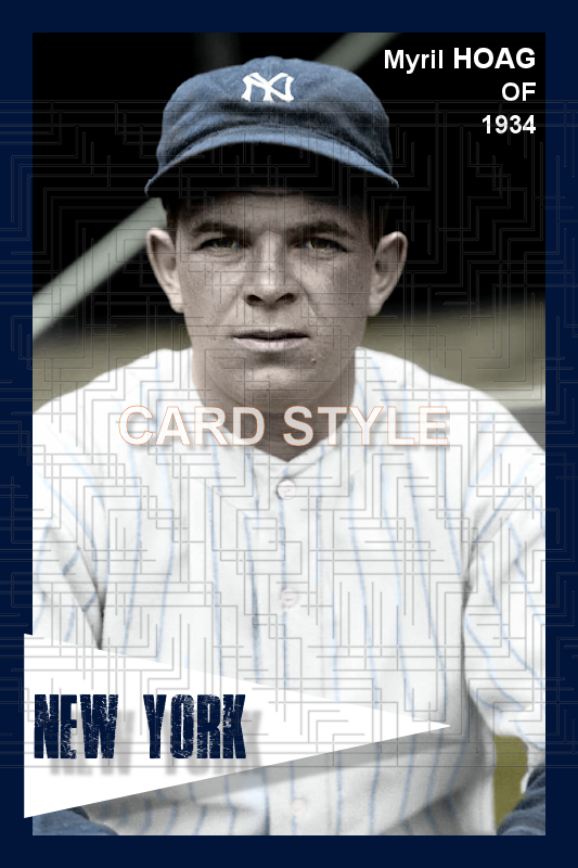 Myril Hoag - 1934 New York Yankees - choose a size & style