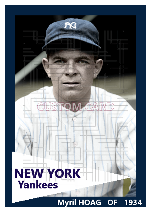 Myril Hoag - 1934 New York Yankees - choose a size & style