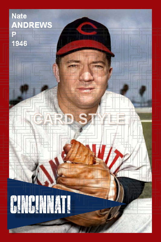Nate Andrews - 1946 Cincinnati Reds - choose a size & style