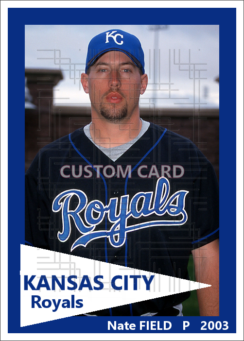 Nate Field - 2003 Kansas City Royals - choose a size & style
