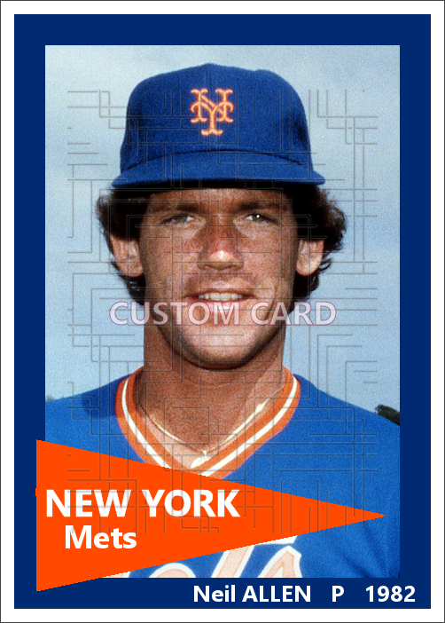 Neil Allen - 1982 New York Mets - choose a size & style