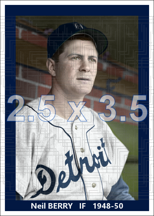 Neil Berry - 1948-50 Detroit Tigers - choose a size & style