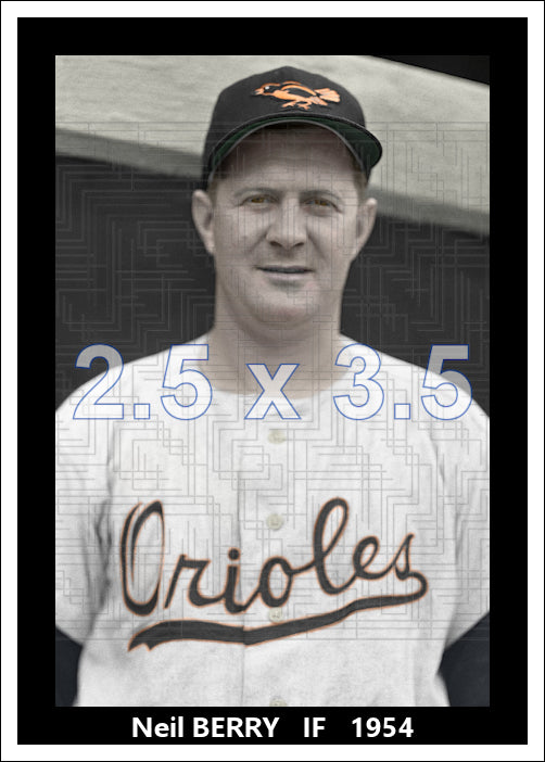 Neil Berry - 1954 Baltimore Orioles - choose a size & style