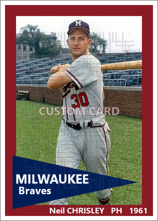 Neil Chrisley - 1961 Milwaukee Braves - choose a size & style