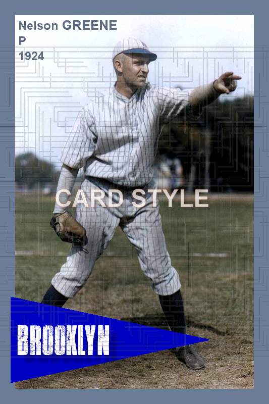 Nelson Greene - 1924 Brooklyn Robins - choose a size & style