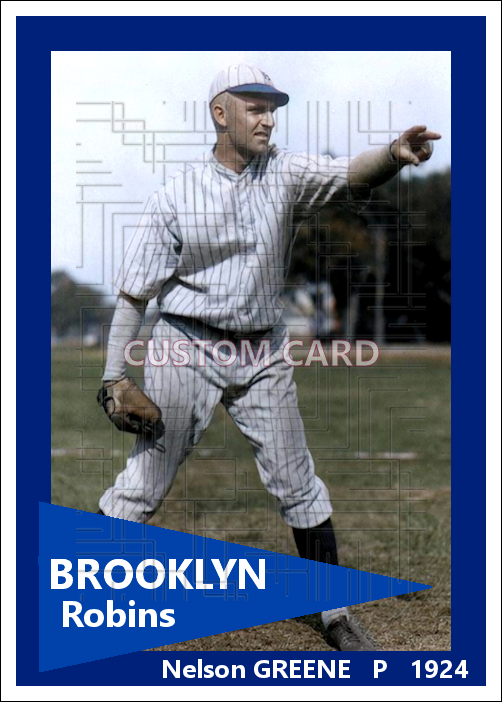 Nelson Greene - 1924 Brooklyn Robins - choose a size & style