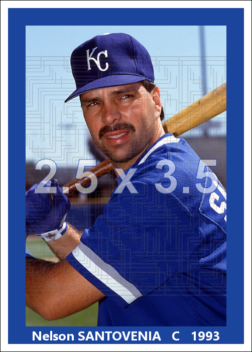 Nelson Santovenia - 1993 Kansas City Royals - choose a size & style