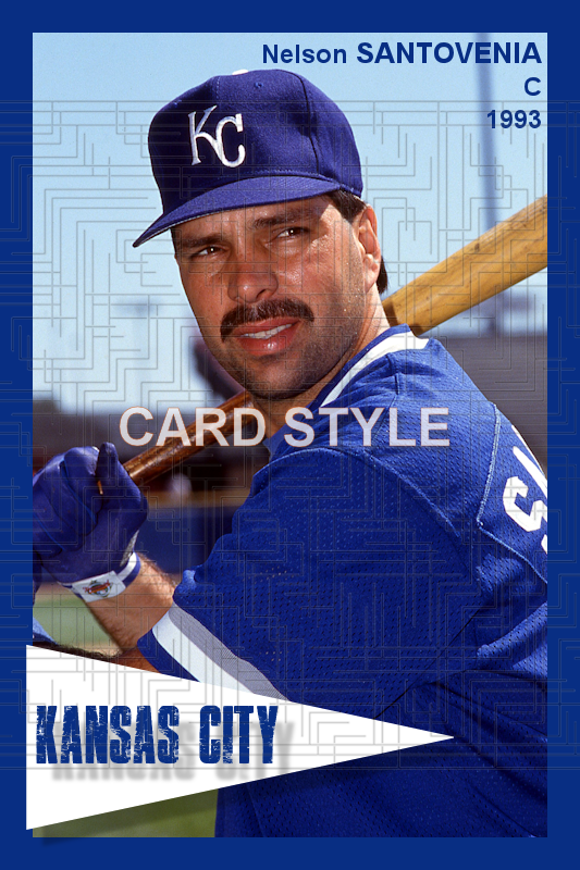 Nelson Santovenia - 1993 Kansas City Royals - choose a size & style