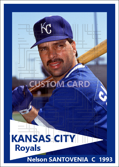 Nelson Santovenia - 1993 Kansas City Royals - choose a size & style