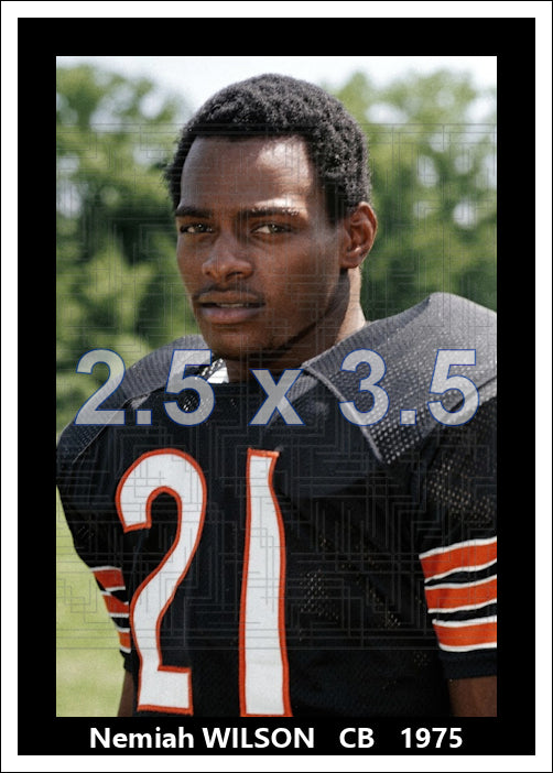 Nemiah Wilson - 1975 Chicago Bears - choose a size & style
