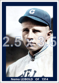 Nemo Leibold - 1914 Cleveland Naps - choose a size & style