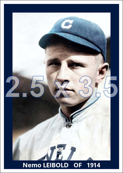 Nemo Leibold - 1914 Cleveland Naps - choose a size & style