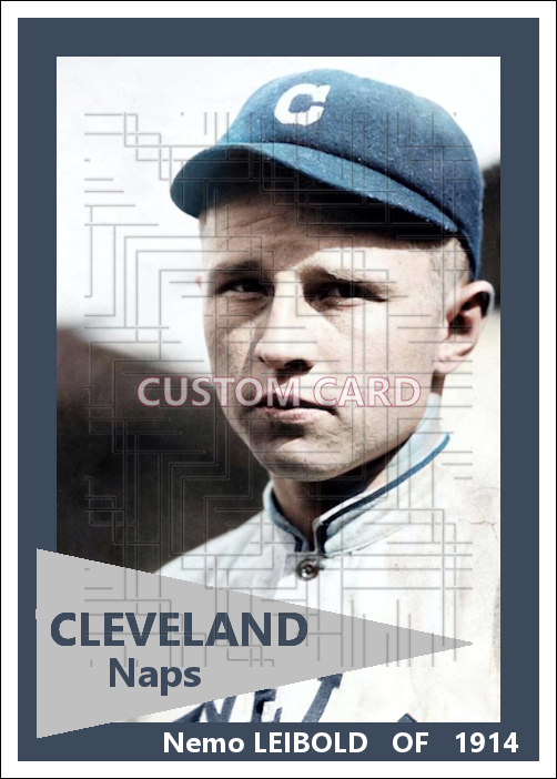 Nemo Leibold - 1914 Cleveland Naps - choose a size & style