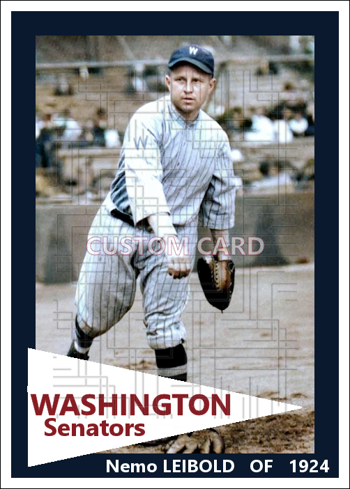 Nemo Leibold - 1924 Washington Senators - choose a size & style