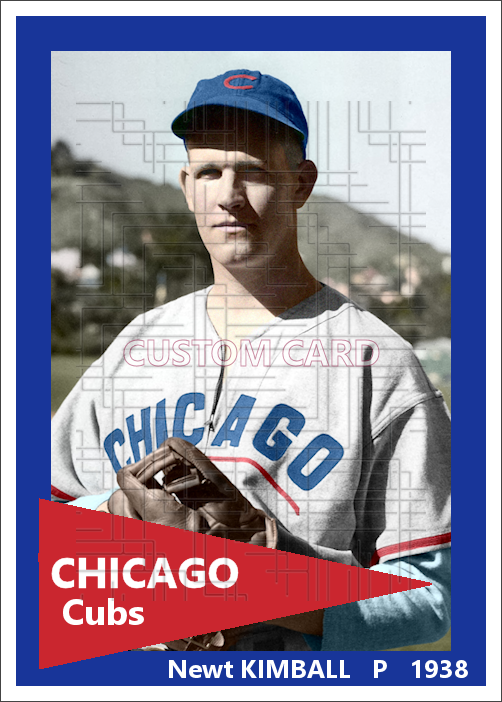 Newt Kimball - 1938 Chicago Cubs - choose a size & style