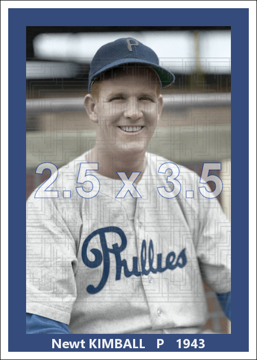 Newt Kimball - 1943 Philadelphia Phillies - choose a size & style