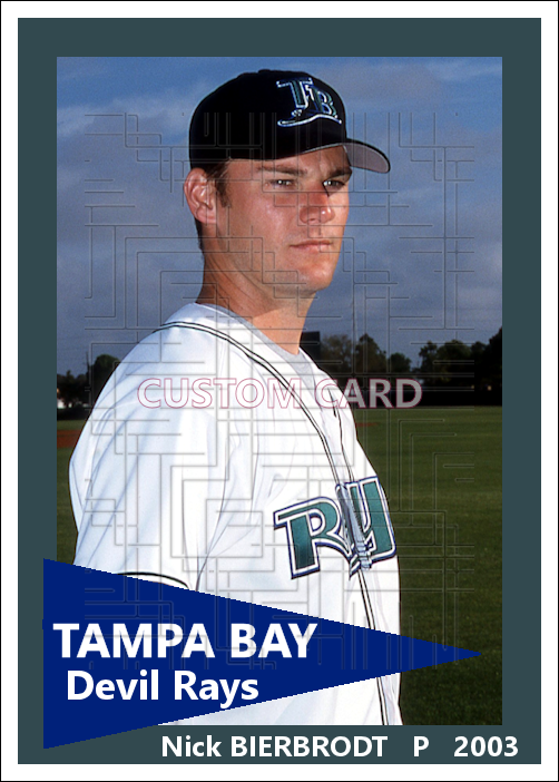 Nick Bierbrodt - 2003 Tampa Bay Devil Rays - choose a size & style