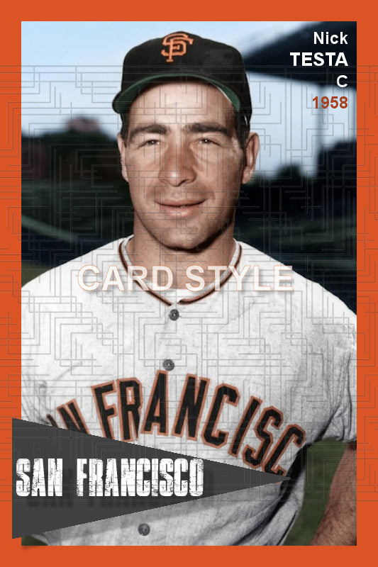 Nick Testa - 1958 San Francisco Giants - choose a size & style