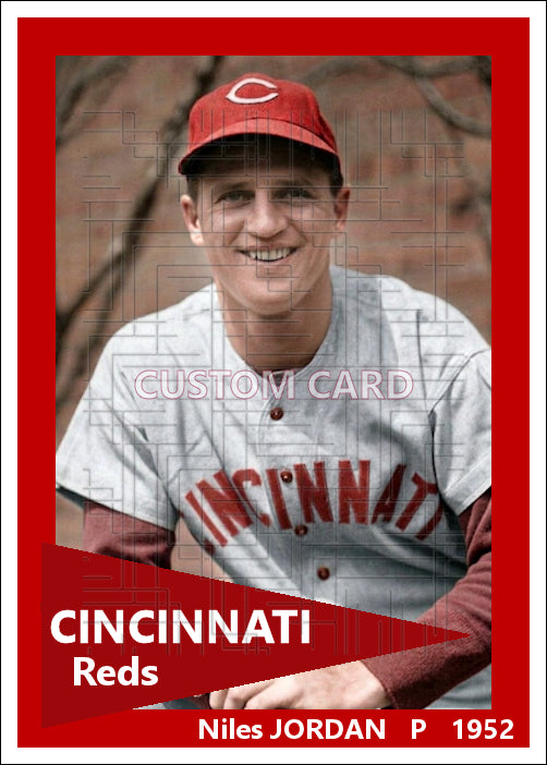 Niles Jordan - 1952 Cincinnati Reds - choose a size & style