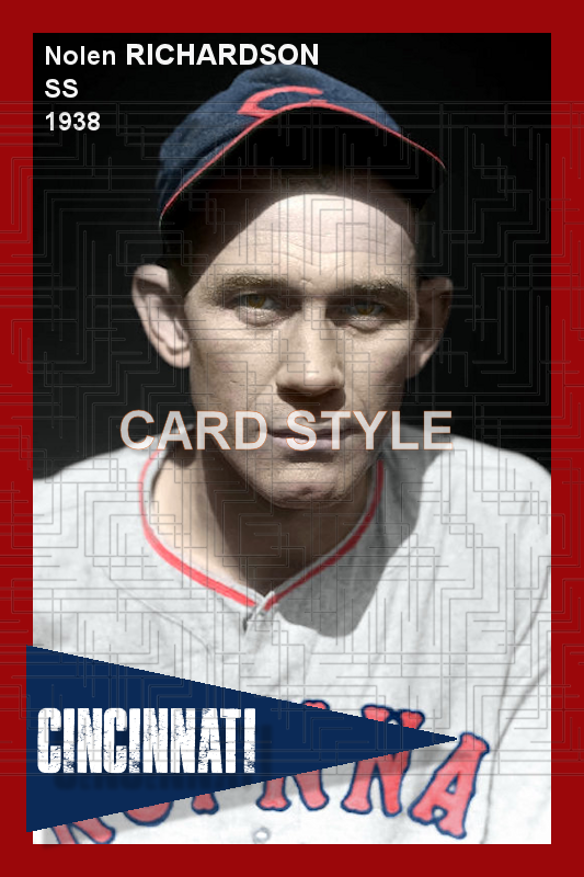 Nolen Richardson - 1938 Cincinnati Reds - choose a size & style