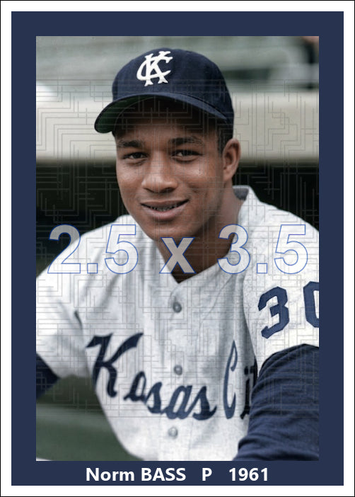 Norm Bass - 1961 Kansas City Athletics - choose a size & style