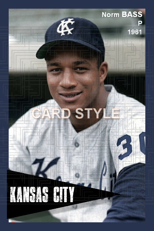 Norm Bass - 1961 Kansas City Athletics - choose a size & style