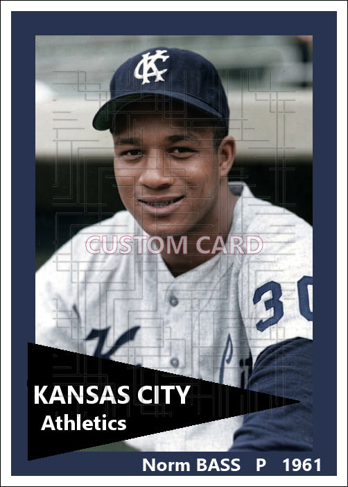 Norm Bass - 1961 Kansas City Athletics - choose a size & style