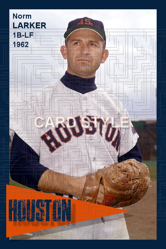 Norm Larker - 1962 Houston Colt .45s - choose a size & style