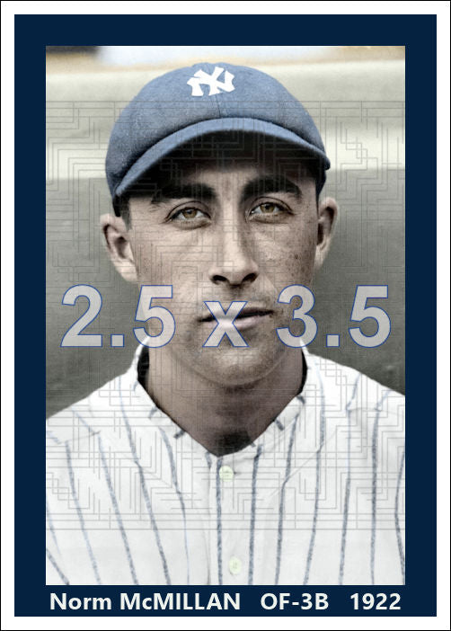 Norm McMillan - 1922 New York Yankees - choose a size & style
