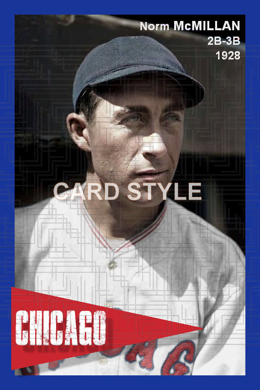 Norm McMillan - 1928 Chicago Cubs - choose a size & style