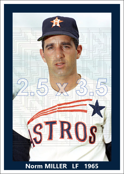 Norm Miller - 1965 Houston Astros - choose a size & style