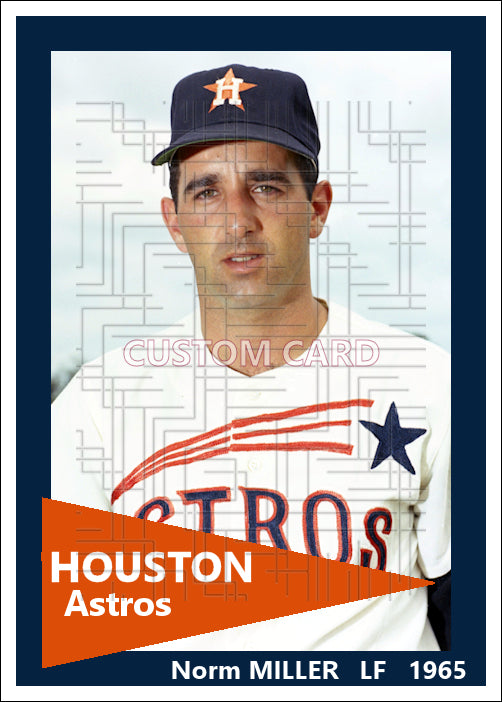 Norm Miller - 1965 Houston Astros - choose a size & style