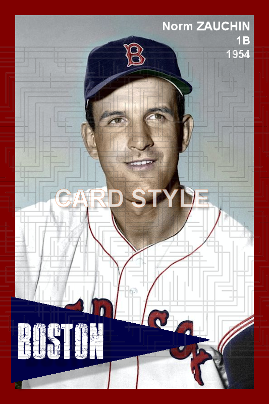 Norm Zauchin - 1954 Boston Red Sox - choose a size & style