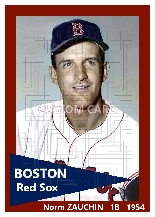 Norm Zauchin - 1954 Boston Red Sox - choose a size & style