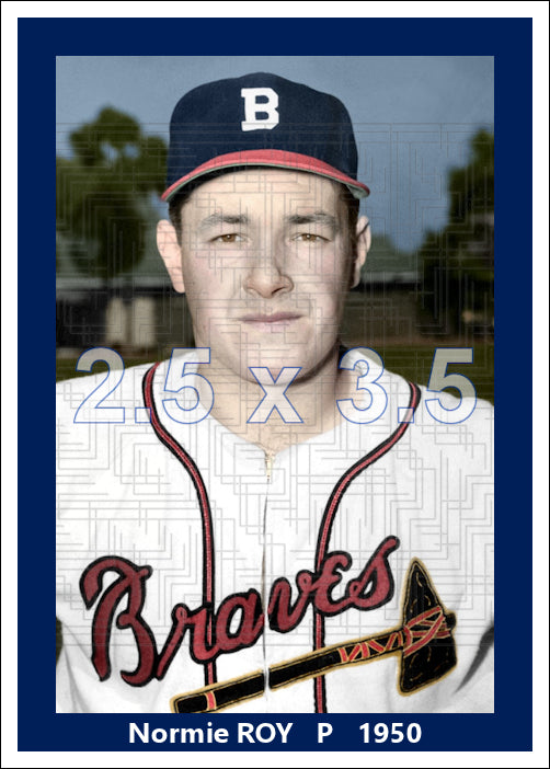 Normie Roy - 1950 Boston Braves - choose a size & style