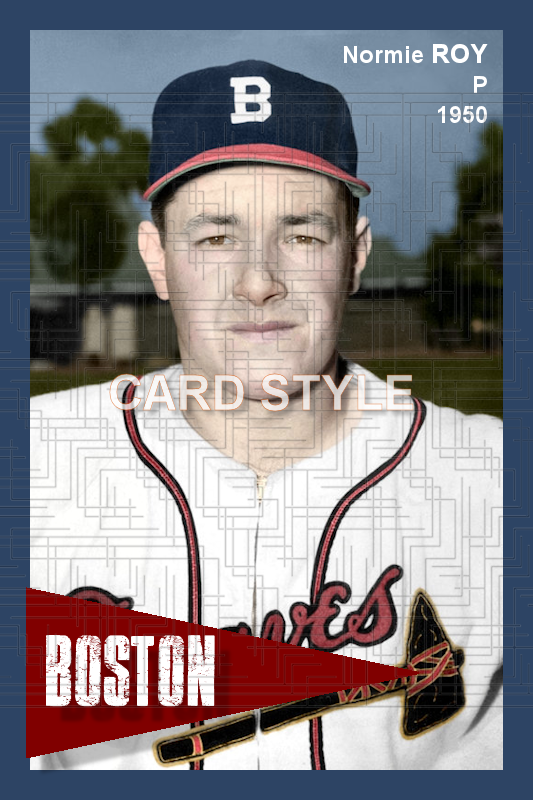 Normie Roy - 1950 Boston Braves - choose a size & style