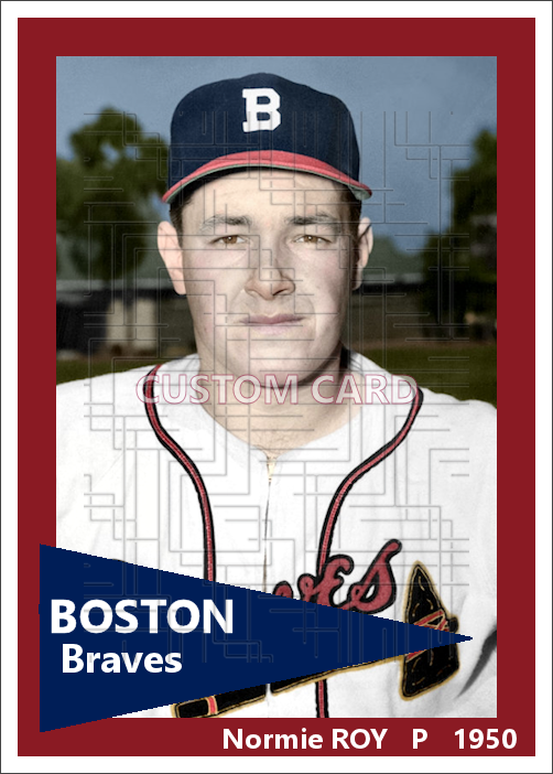 Normie Roy - 1950 Boston Braves - choose a size & style