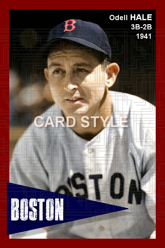 Odell Hale - 1941 Boston Red Sox - choose a size & style