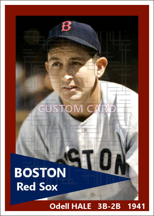 Odell Hale - 1941 Boston Red Sox - choose a size & style