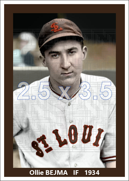 Ollie Bejma - 1934 St. Louis Browns - choose a size & style