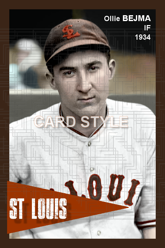 Ollie Bejma - 1934 St. Louis Browns - choose a size & style