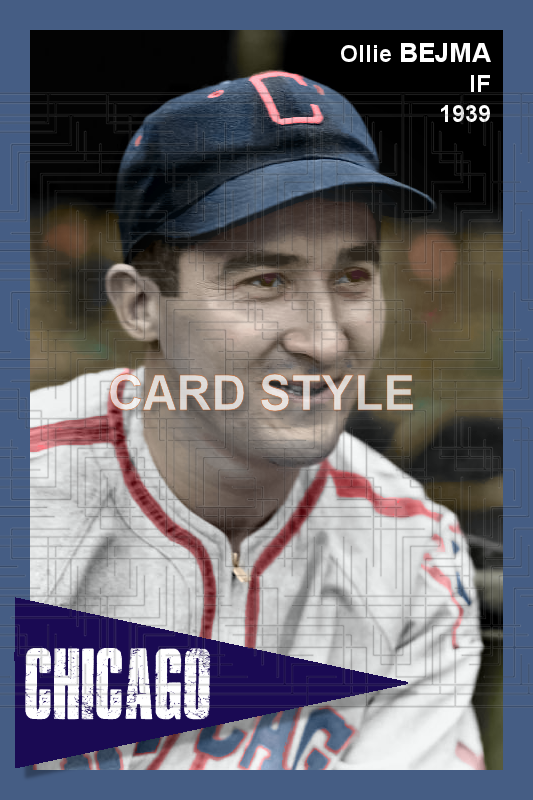 Ollie Bejma - 1939 Chicago White Sox - choose a size & style
