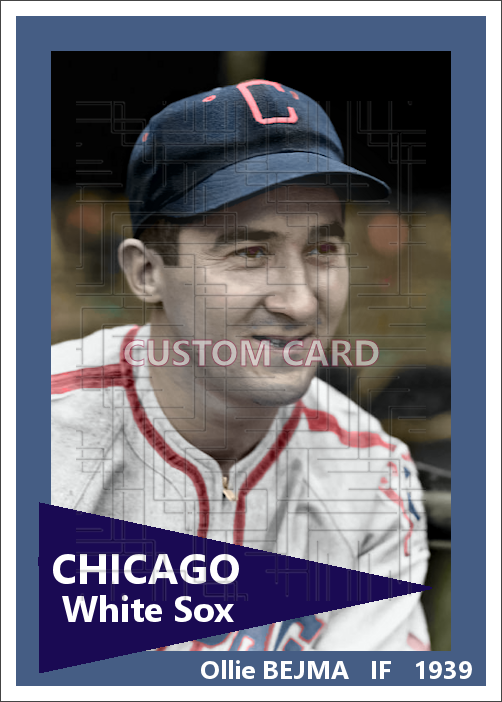 Ollie Bejma - 1939 Chicago White Sox - choose a size & style
