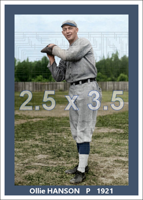 Ollie Hanson - 1921 Chicago Cubs - choose a size & style