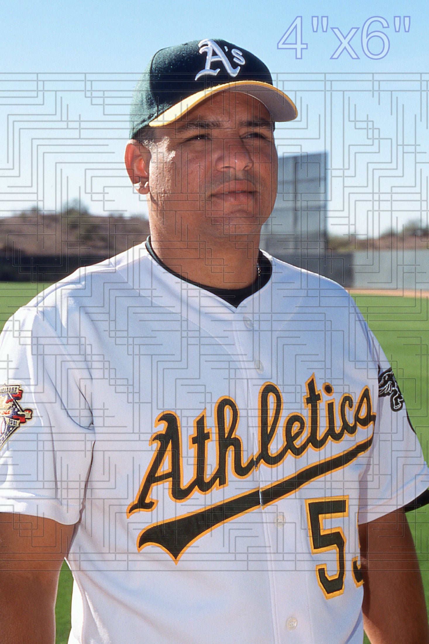 Olmedo Saenz - 2002 Oakland Athletics - choose a size & style